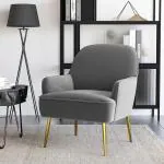 HOME LIFESTYLEZ Baxton 1 Seater Accent chair in Color Grey
