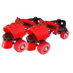 Jaspo Red Tenacity Adjustable Rubber Wheel Skates For Senior