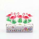 My Party Suppliers Multicolored Flamingo Theme for Decorations Birthday Candle