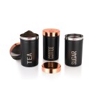 Ebun Stainless Steel Tea Sugar Coffee Containers Set of 3 with the Capacity of 500 Gms Each