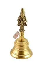 Spherulemuster Brass Hanuman Face Puja Ghanti,Gold (11 x 5.6 x 2 cm)