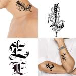 Ordershock Waterproof EL Name Letter Temporary Body Tattoo (Pack of 3)