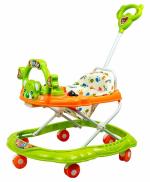 Awesome Play Kids Round Ultra Soft Seat Musical Walker with Adjustable Height and Musical Toy Bar And Parent Handle - Green|WALKER|MUSICAL WALKER|BABY WALKER|KIDS|ADJUSTABLE WALKER|COLOUR OPTIONS AVAILABLE