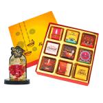 Chocoloony Diwali Chocolate Gift Box 9 Pcs milk Chocolate with Ganesh ji For Husband, Wife, Everyone