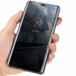 Rasmika Realme C15 Black Polycarbonate Shock Absorbent Smart Case Mirror Flip Cover 21 x 13 x 4 cm