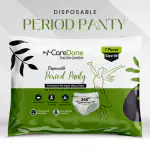 CareDone Leak-Proof Disposable White Panties for Maternity Pads for Heavy Flow - Designed for Comfort and Absorption with a Soft, Breathable Fabric and Upto 12 Hours Protection, Pack of 7 (Size-M)