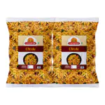 Ghotaram Dryfruit Mix Diet Cornflakes Poha Mix Chiwda Chivda Namkeen | Healthy Crispy Poha Cornflakes Almond Cashew Peanut Mix Chivda with Sev | Diwali Rakhi Snack and Namkeen-1Kg*2Pack