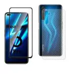 eZell RealMe 6 Pro (2N1) Combo Pack Full Glue Tempered Glass with Back Cover Screen Protector