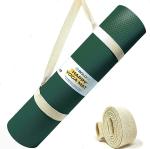 Boldfit Yoga Mat for Women and Men with Carry Strap EVA Material Extra Thick Exercise Mat, Green-6mm