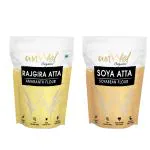 Amwel Combo of Organic Rajgira Atta 450g+ Organic Soyabean Atta 450g