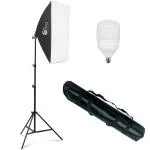 Eloies Softbox Lighting Kit 50W Photography Studio Light 50cm x 70cm Professional Continuous E27 5500K Photo for Filming Portraits Advertising Shooting YouTube Lighting (1 Nos Light Kit.)