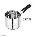LIMETRO STEEL Stainless Steel Flat Bottom Sauce Pan / Milk Pan / Tea PAN Capacity:- 2 Liter