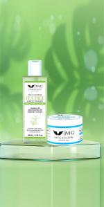 MEGAGLOW Tea Tree Natural Face Wash for Acne & Pimples Wash l 100 ml And Hydro Boost Moisturizer | Hydrates | Repairs | Protects for Non Sticky and Glowing Skin l 50 gm | Combo Pack