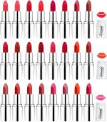 Lady Fashion Red, Orange, Brown, Pink, Purple, Maroon, Red, Pink, Purple, Nude, Maroon, Light Pink Lipsticks (Pack Of 24)
