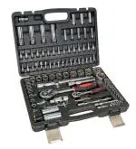 VOLTZ VZ-TK-94 Pcs Sleeve Tool Set For Mechanics,Metric And Standard 1/4,1/2 Socket Set,And Ratchet Set,Universal Joint,Plastic Toolbox Storage.