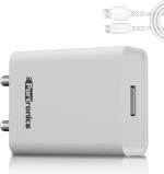 Portronics 18 W 2.4 A Mobile Charger With Detachable Cable, White