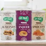 24 Nuts Hand Picked Jumbo Size Afghani Anjeer Figs And California Almonds And Turkish Apricots Combo Pack of 750 gm (250gx3)