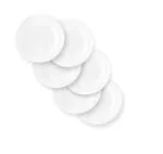 Saaikee Classique Dinner Plates for Dining Table to Serve Salads Fruits Snacks Multi Use Ceramic White Set of 6 (11 Inch)