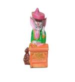 ATUT Ganesh Murti, Idol , with Cute mushak for car Dashboard, Unbreakable, , Multicolour, 13cm