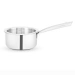 Bergner Tripro TriPly 16cm Saucepan with Stainless Steel Lid, 1.7 Litres Sauce pan with Heavy Bottom, Induction Bottom and Gas Ready, 5-Year Warranty