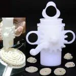 KITCHFREND murukulu Maker Press with 15 Different Types of Jalies murukku Maker namkeen Maker/chakli, Noodles, idiyapam, Cake Icing, Rose Cookies, and sev Kai muruku Design muruku(White,1)