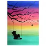 Tulip N Turtle Color 117 Swing Diy Acrylic Painting By Numbers Kit On Canvas