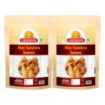 Ghotaram Ready to Eat Snack Mini Samosa Indian Namkeen Nashta | Dal Samosa Baked Roasted Moong Mung Dal Samosa Triangle | Mini Samosa for Evening Tea Time Snack Fry in Peanut oil-900g*2Pack