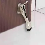 HARRISON 1558 Premium Zinc 4.5 inch Kick Down Door Stopper Rubber Tip Powerful Working with Screw | Wooden Door Stopper to Stop Door for All Door Home | Office, Hotel (Chrome Finish, Pack of 1)