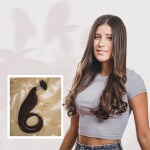 Hair Originals 100% Natural Human Hair Flat Tip Hair Extension- 18 Inches, 25 Strands, Natural Brown