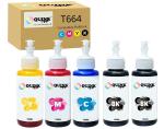 QUINK 664 T664 Refill Ink for Epson L130 L360 L380 L361 L565 L210 L220 L310 L350 L355 L365 L385 L405 L455 L485 Printers-100 g x 6 Bottle (Cyan Magenta Yellow Pack of 2)