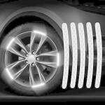 Care N Made ( White) (20PCS ) Night Reflective Car Bike & Bicycle Rim Reflectors, Safety Warning Stripe Decals Stickers Decoration Compatible with Hyundai i10