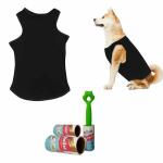 Western Era Dog T-Shirt with Lint Roller| Comfortable & Breathable Dog Clothing & Lint Roller Set for Dog Hair Removal, Clothes (XLarge - 26 inch, Black)