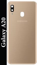 FRIENDZZWORLD Gold Plastic Camera Glass Ring Back Panel For Samsung Galaxy A20