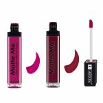 Krayons Matte Me Ultra Smooth Matte Liquid Lip Color Mask Proof Longlasting 5ml Each Combo (Pack of 2) Pink Fever Majestic Maroon