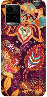 Zepboom Vivo Y21A, V2149, Vivo Y21E Multicolor Plastic Rose Flowers Pattern Printed Dual Protection Back Cover