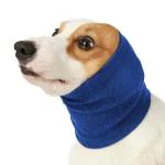 Qpets Dog Headgear, Dog Hoodie Head Cover, Winter Comforting Warm Wrap Ear Dog Neck Scarf, Post-Surgical Ear Care Soothing Headband Prevent Thunder/Prevent Scare (L)