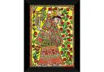 SAF Yellow & Red Madhubani Traditional Premium Wall Art 11 inch x 14 inch Wall Painting SANFK33251