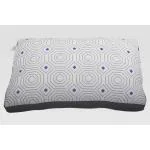 RICHSLEEP Premium Butterfly Pillows Viscose Fabric with Air Mesh Stripes/Geometric Design, Set of 2 (White & Blue, 27