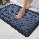 MEGA CART HOME Attractive Welcome Mat/Rubber Mat/Waterproof Bathmat Heavy Duty for Entry Busy Areas Inside Entrance Doormats Non-Slip Back Dirt Trapper (40X60Cm)