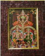 Framtastic Lord Lakshmi Kamdhenu Cow Kuberan Kuberar Vaibhava Vaibhavam Varalakshmi Mahalakshmi Square Photo Frame, Small