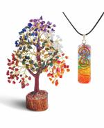 M/S SAINI AND SONS Bonsai Money Tree With Crystal Pendant - 10-12 Inch