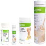 HERBALIFE NUTRITION FORMULA-1SHAKE VANILLA--+PROTEIN POWDER 200+AFRESH -PEACH-+CELL U LOSS -90