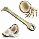 Ammaieesan Coconut Remover Tool from Shell Coconut Breaker Cum Opener Tool Stainless Steel Rod with Steel Handle
