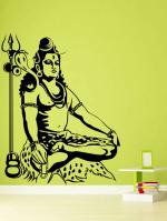 Trends on Wall Black Vinyl Mahadev Wall Sticker 66 x 54 cm