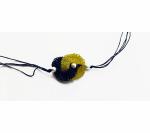 My Little Princess Handmade Royal Blue, Lime Yellow Silk Round Rakhi Set for Men, Boys