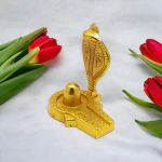 DARIDRA BHANJAN - Metal Shiva Shiv Sheshnaag Shivling, Shiving, Shivalinga, Shivalingam for Pooja, Temple, Home Decor. L x B x H (5 x 5 x 4)