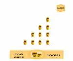 Keshari Mangal Pure Cow Pure Ghee 100 ml Pack of 10/Pure Cow Ghee/Danedarghee/Premium ghee/desi ghee