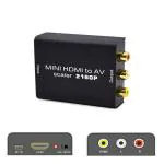 Microware Mini 4K HDMI to RCA Adapter for PC