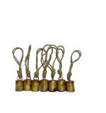 MADHAV BELLS Metal 13428Vintage RuQERstic Hanging Bells (2 Design Set of 10 pcs) Indoor & Outdoor Decor/Festive Décor