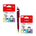 Canon CL 57 Small Twin Ink Cartridge (PACK OF 2) With 3in1 Multi-Function Mobile Phone Stand